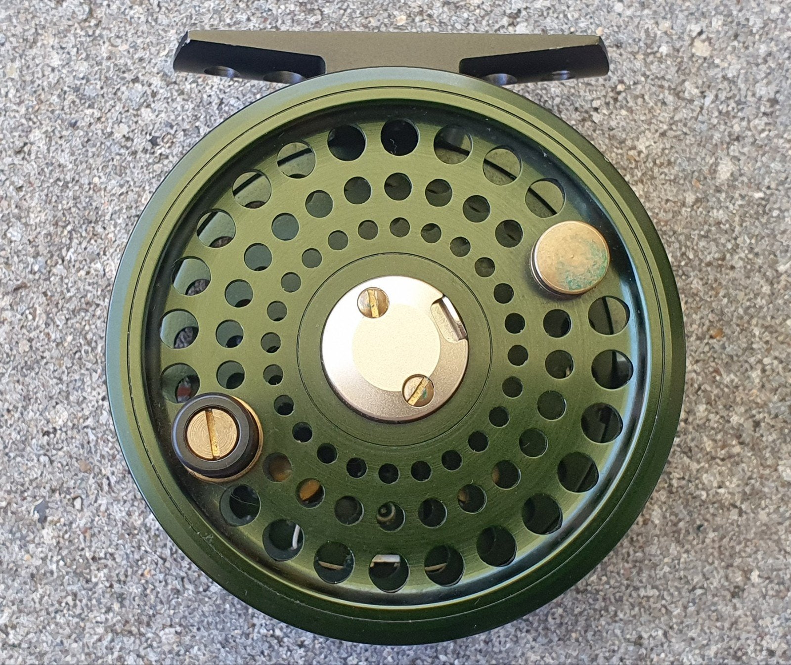 Vintage look vliegenreel Winston Green, Watersport en Boten, Hengelsport | Algemeen, Ophalen of Verzenden, Zo goed als nieuw, Molen