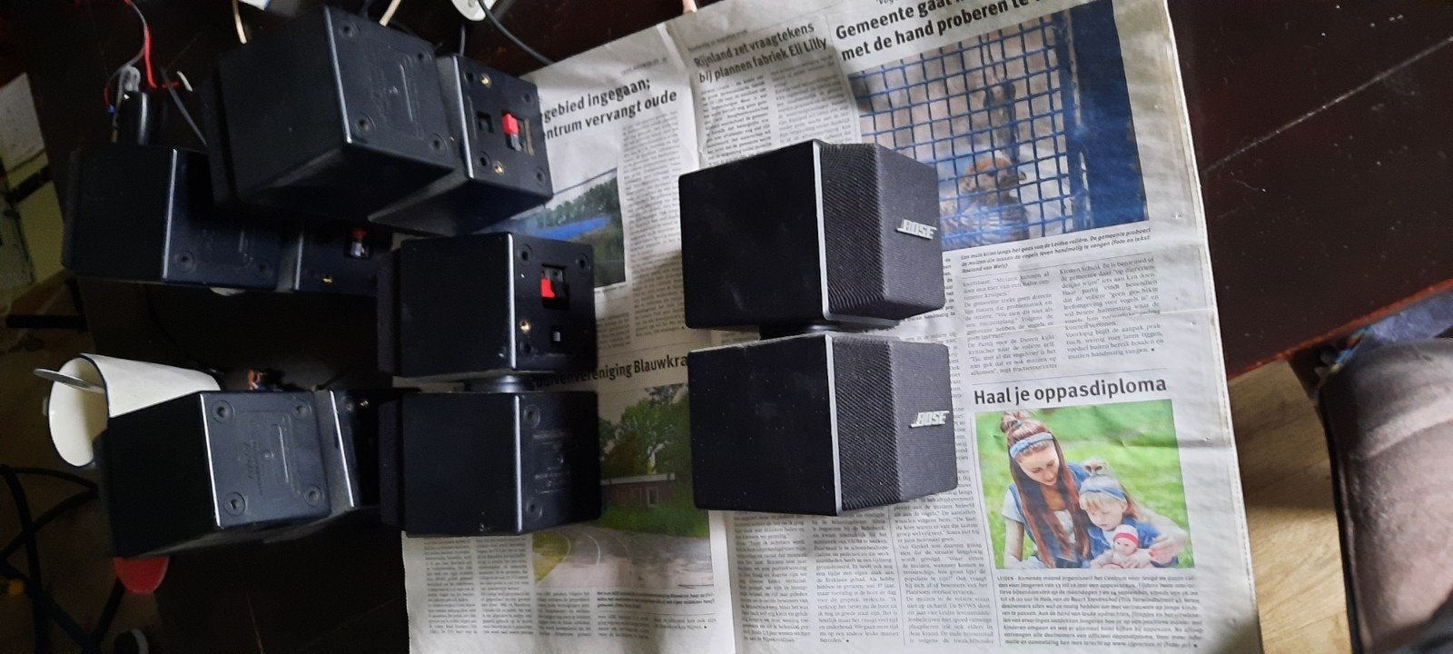 6 Bose Cubes - Speakers voor Home Cinema of Surround Set, Gebruikt, Verzenden, Speakerset, Bose