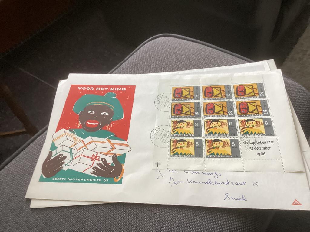 No1392 E76a grote fdc Sneek no10 gelopen Sneek Heb van, Postzegels en Munten, Ophalen, Onbeschreven, Nederland