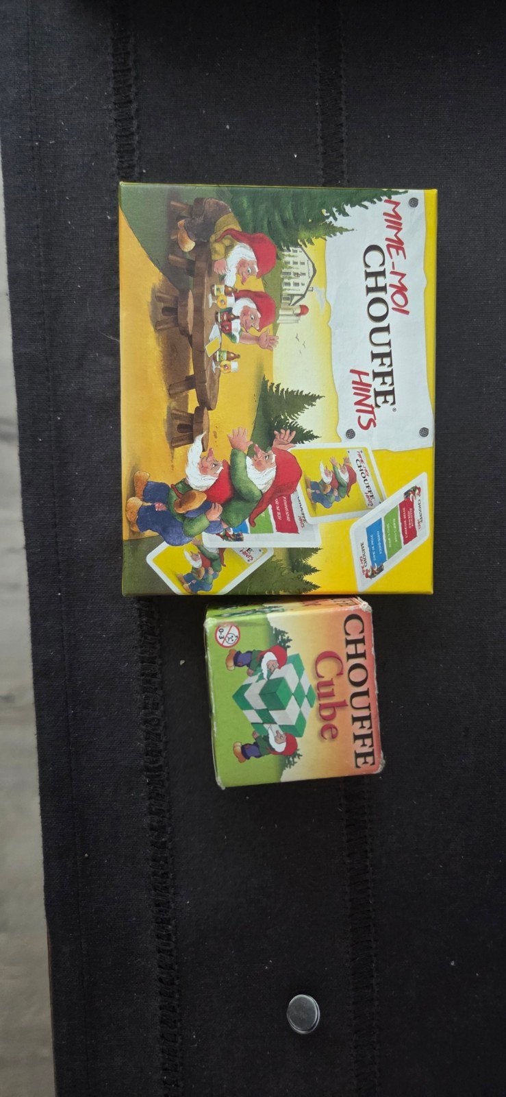 Mime-Moi Chouffe Hints & Chouffe Cube Spelletjes, Hobby en Vrije tijd, Drie of vier spelers, Ophalen of Verzenden, Gebruikt, Chouffe