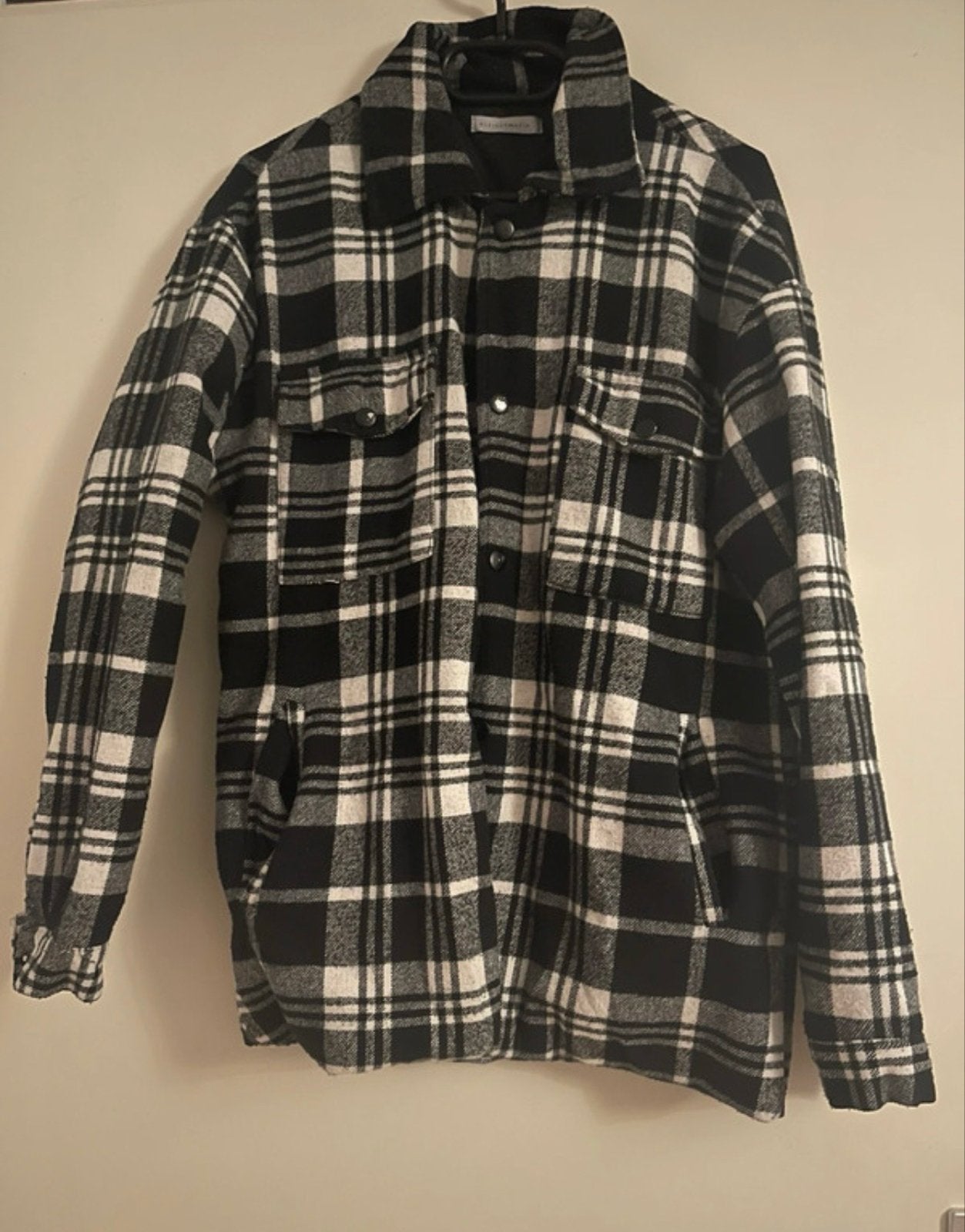 Geruite overshirt/jas in zwart-wit, Verzenden, Gedragen, Maat 46 (S) of kleiner, Zwart