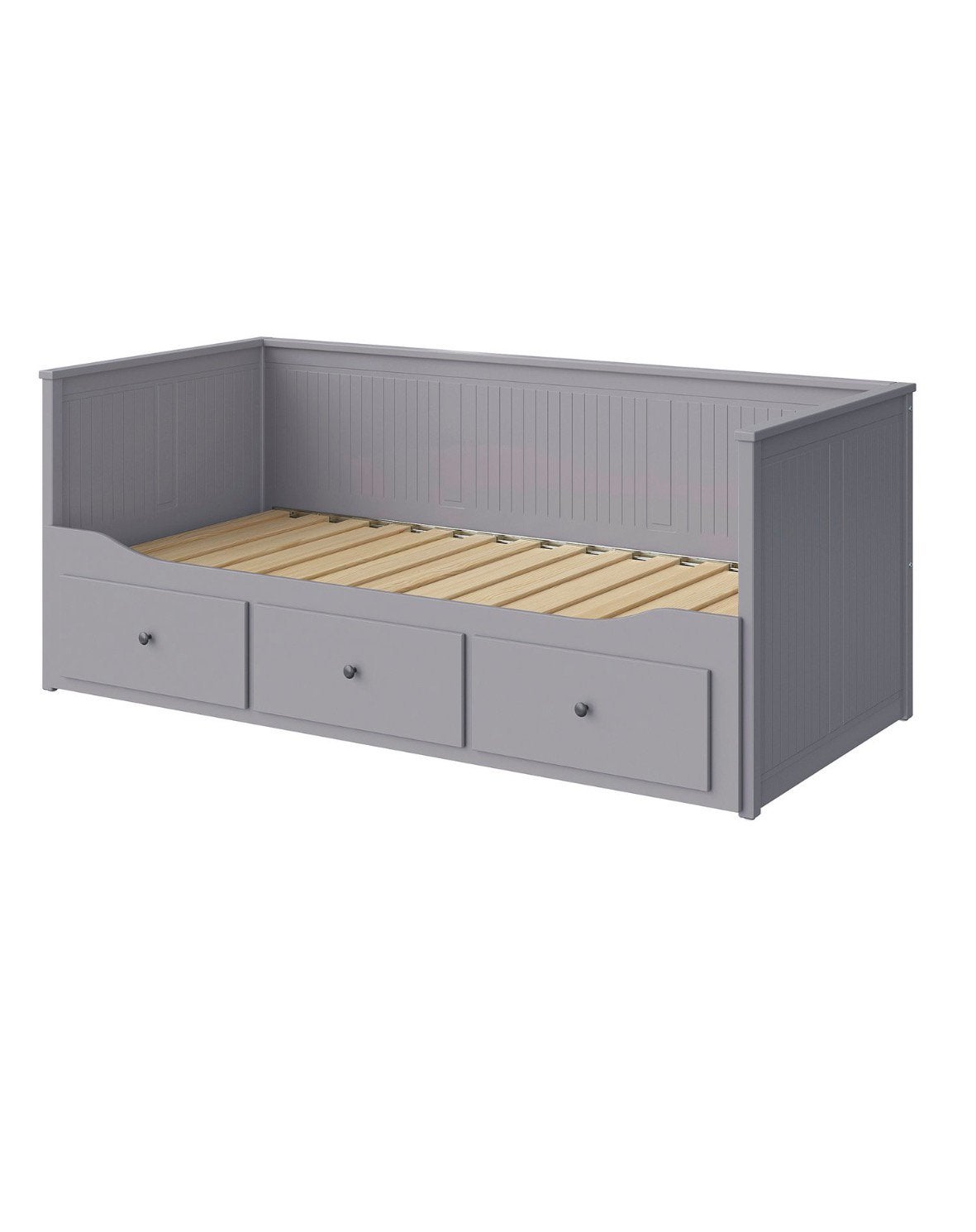 Grijs Hemnes bed met opberglades, Zeer goede staat!, Huis en Inrichting, Slaapkamer | Bedden, Ophalen, Eenpersoons, Zo goed als nieuw