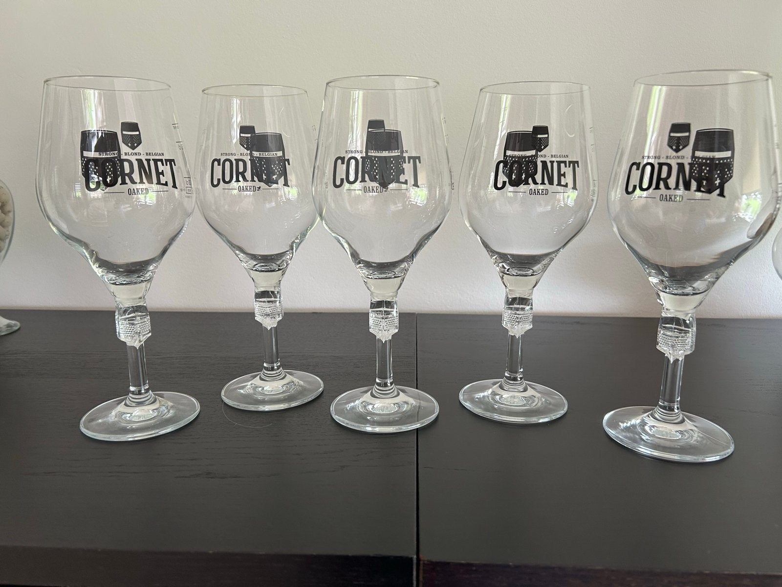 5 Grote Cornet Bierglazen - Perfect voor de Liefhebber, Ophalen of Verzenden, Zo goed als nieuw, Glas of Glazen, Overige merken