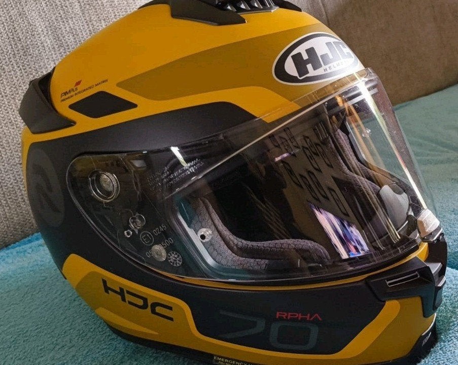 HJC RPHA 70 integraalhelm - Geel/Zwart, Ophalen, Tweedehands, Integraalhelm, HJC