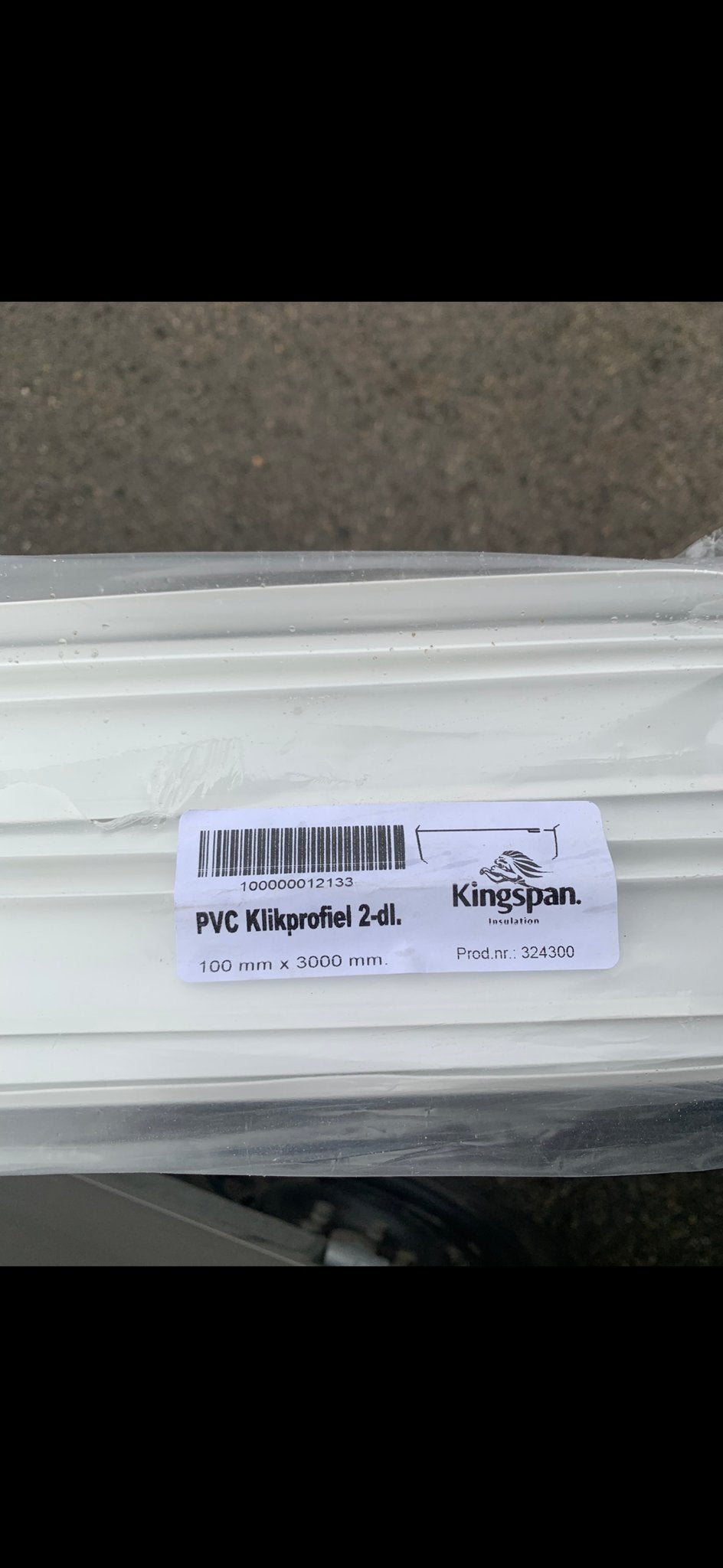 Kingspan PVC Klikprofiel 2-delig 100mm x 3000mm, Doe-het-zelf en Verbouw, Ophalen, Minder dan 25 mm, Overige typen, Nieuw