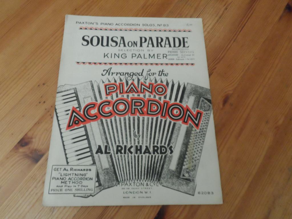 Sousa on parade - king palmer / al richard, Muziek en Instrumenten, Gebruikt, Accordeon, Ophalen of Verzenden, Artiest of Componist