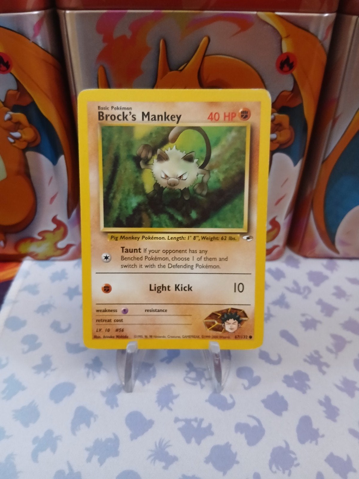 Pokémon Kaart: Brock's Mankey (Gym Heroes Set), Hobby en Vrije tijd, Verzamelkaartspellen | Pokémon, Ophalen of Verzenden, Zo goed als nieuw