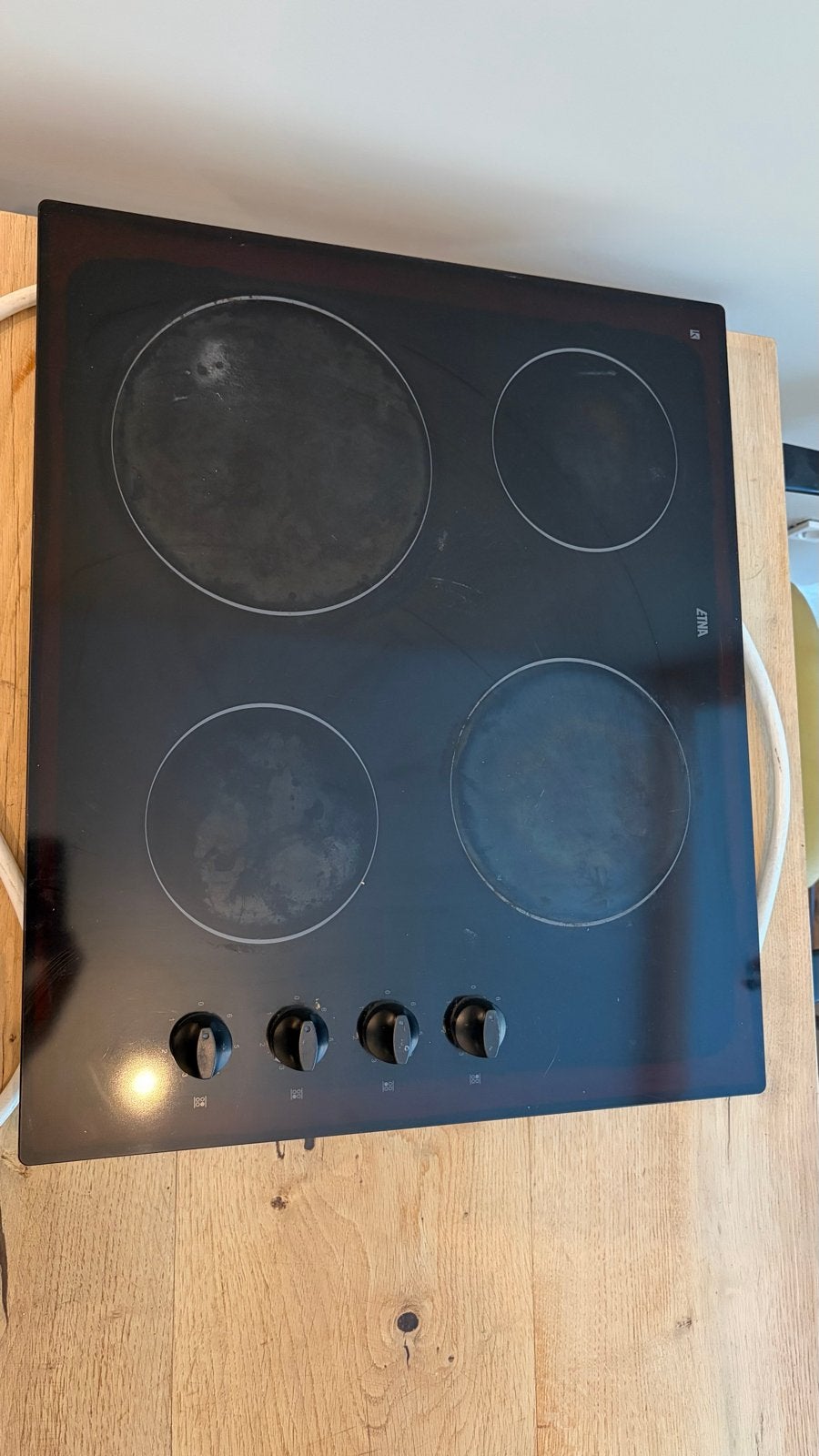 ETNA T202ZTUU/E01 keramische Kookplaat 60cm, Ophalen, Gebruikt, 4 kookzones, Inbouw