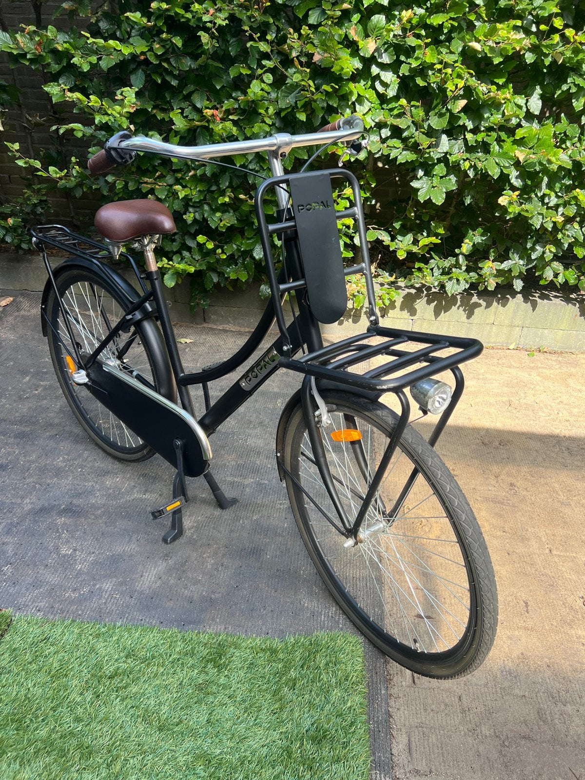 Popal damesfiets mat zwart, Fietsen en Brommers, Ophalen, Terugtraprem, Gebruikt, 47 tot 50 cm