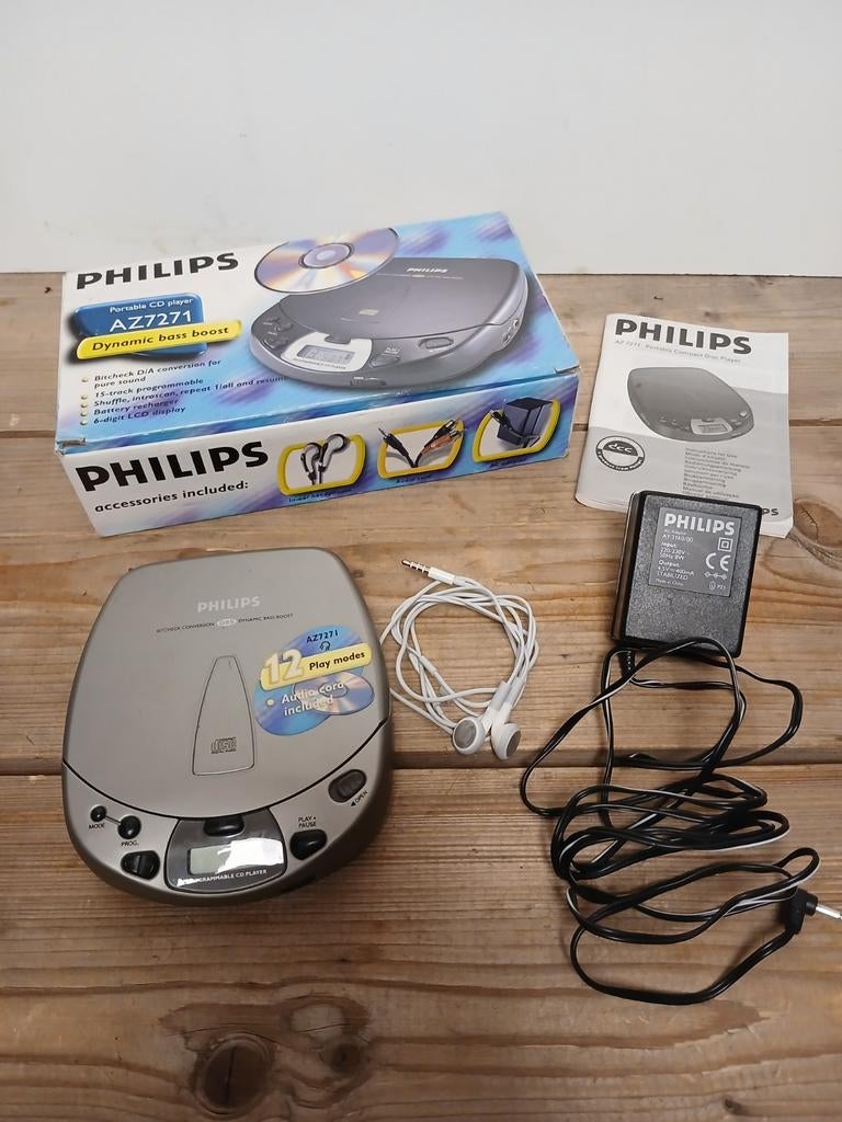 Philips AC7271 discman met adapter, Ophalen of Verzenden, Discman