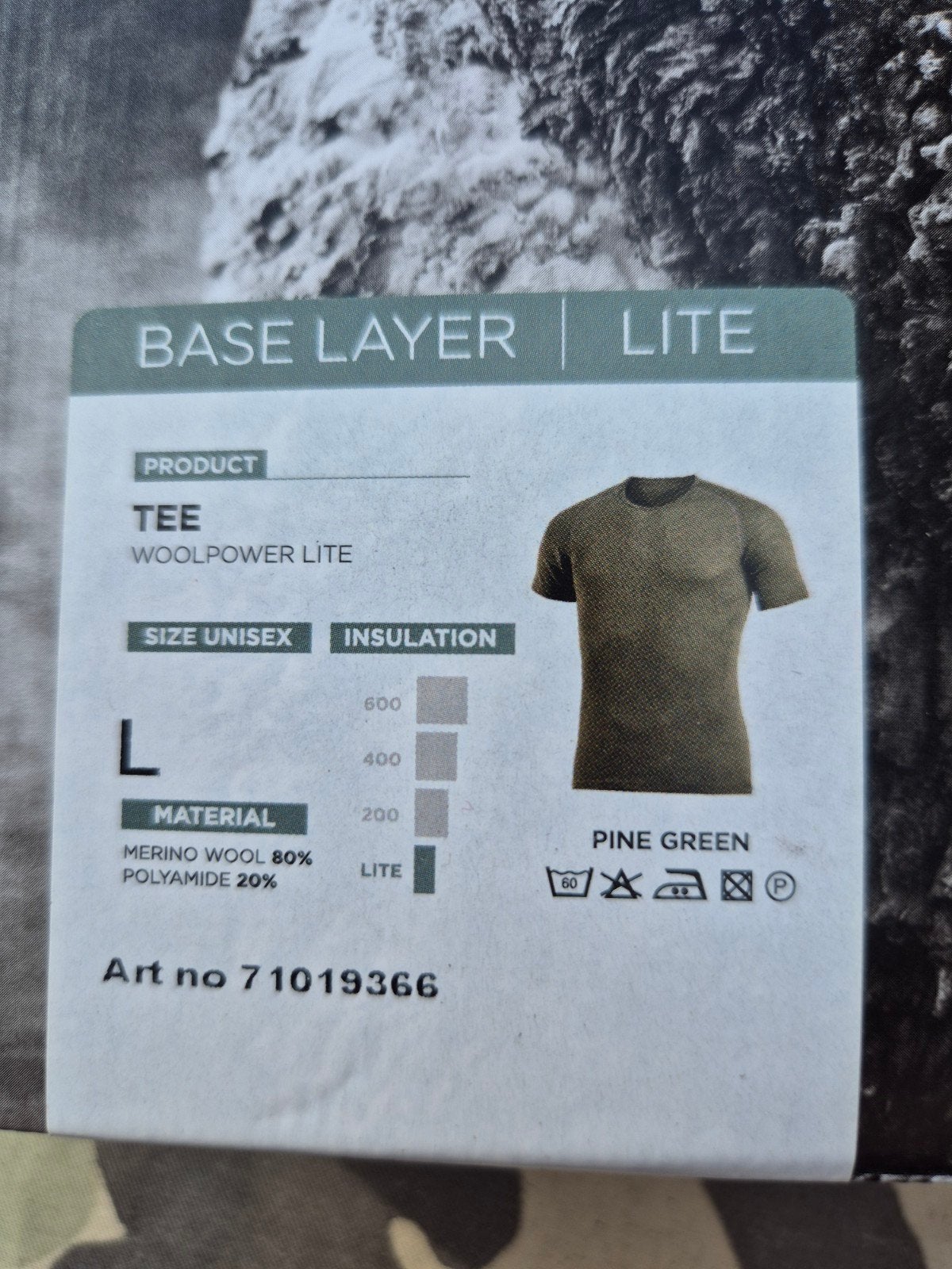 Woolpower Lite Merino Wol T-shirt - Pine Green Maat L, Ophalen of Verzenden, Woolpower