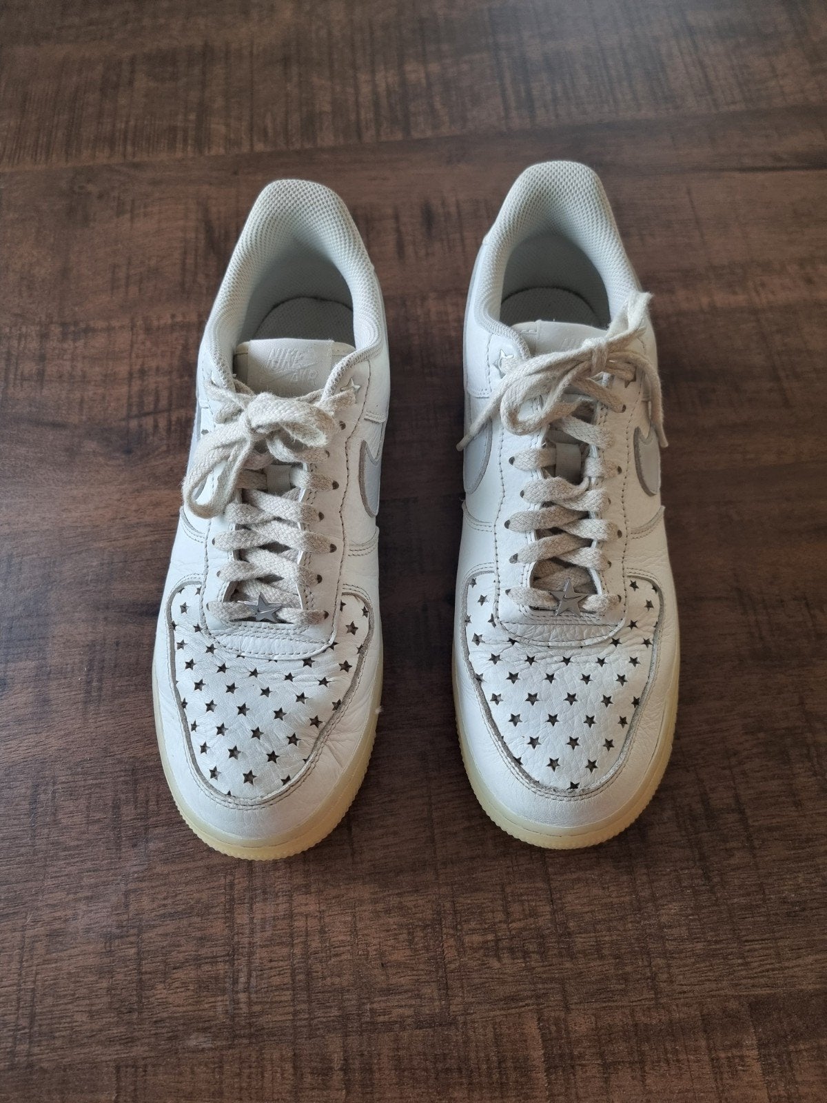 Zgan witte nike air force 1 low starry night mt 42, Wit, Nike air force, Ophalen of Verzenden, Sneakers of Gympen