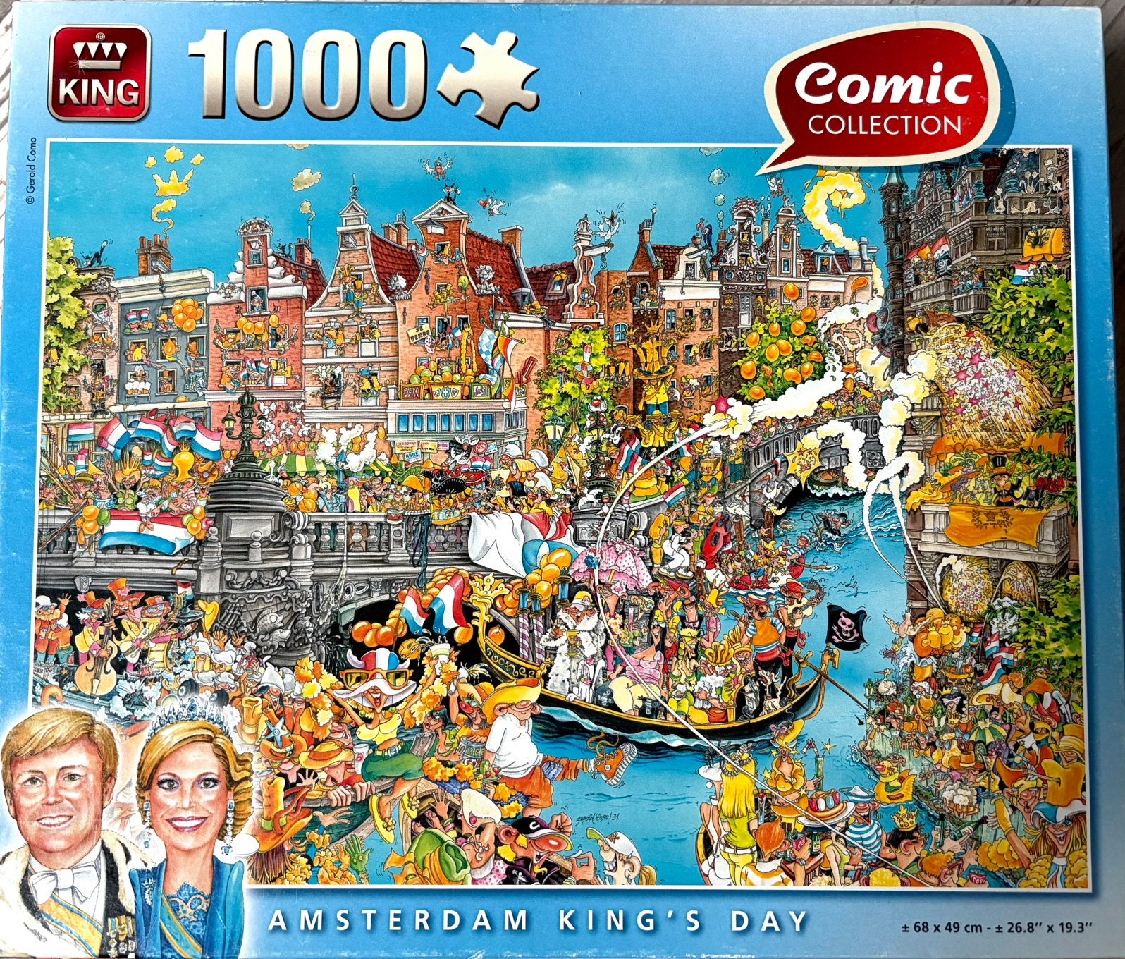 King puzzel Amsterdam King’s Day, Ophalen of Verzenden, 500 t/m 1500 stukjes, Zo goed als nieuw, Legpuzzel