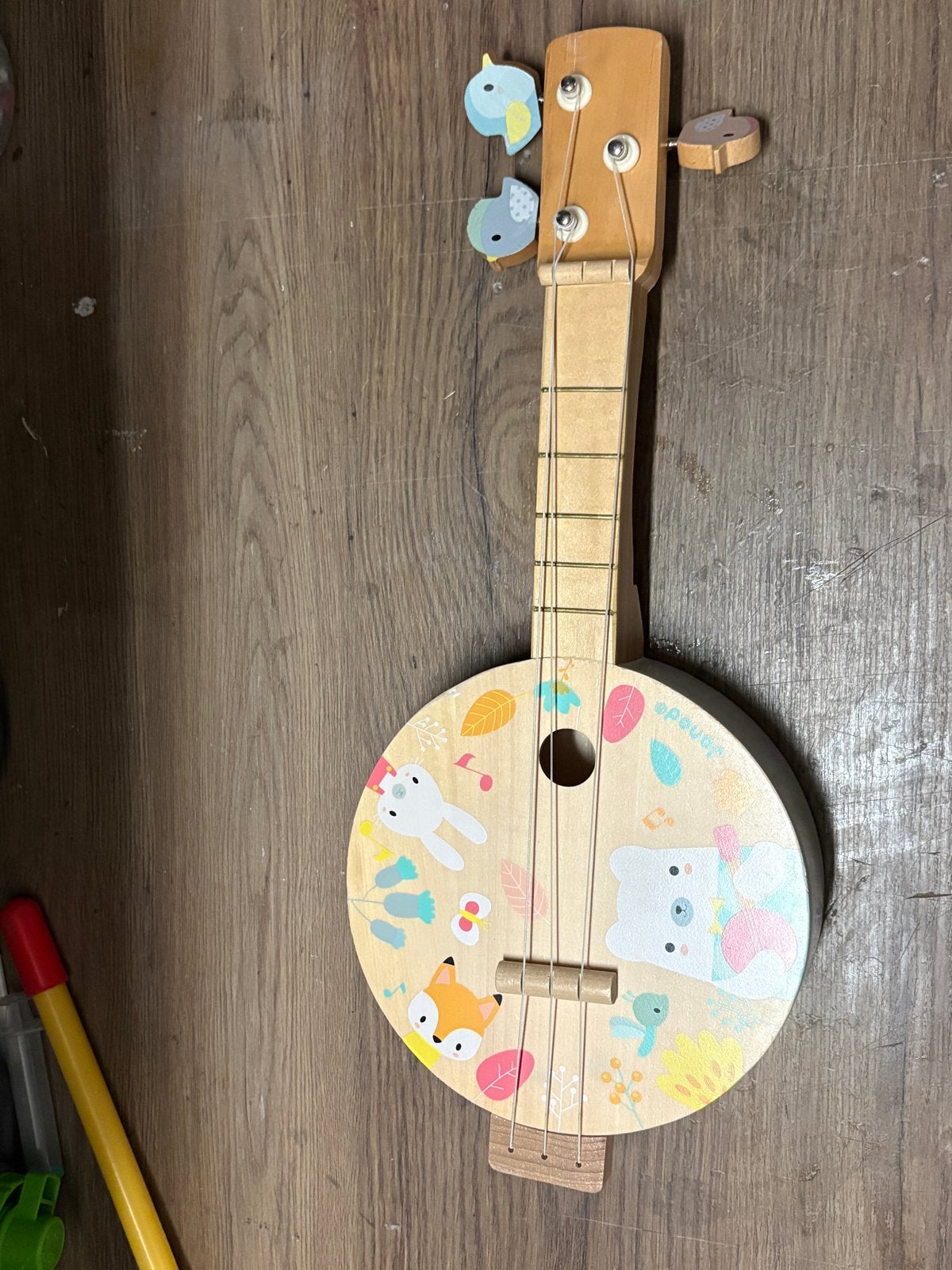 Janod Houten Banjo Ukulele voor Kinderen, Ophalen of Verzenden, Zo goed als nieuw, Jongen of Meisje