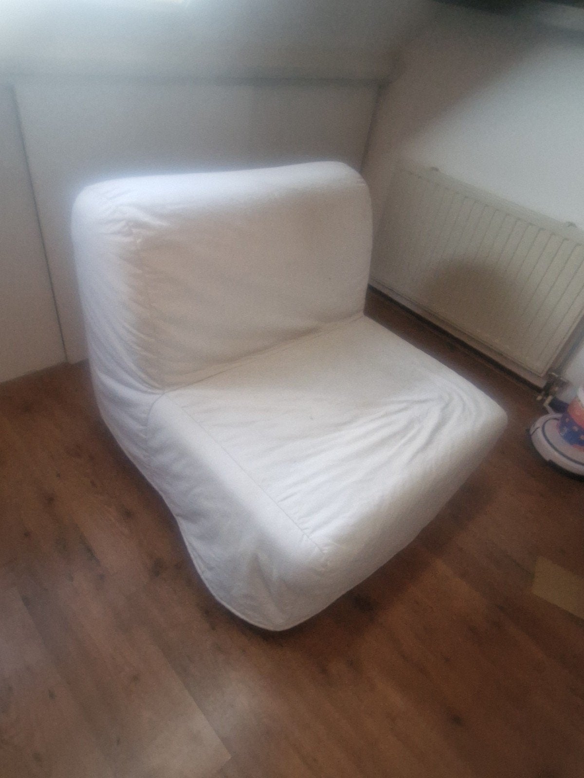 Witte slaapstoel - Compact en comfortabel, Ophalen, Gebruikt, Eenpersoons, Wit
