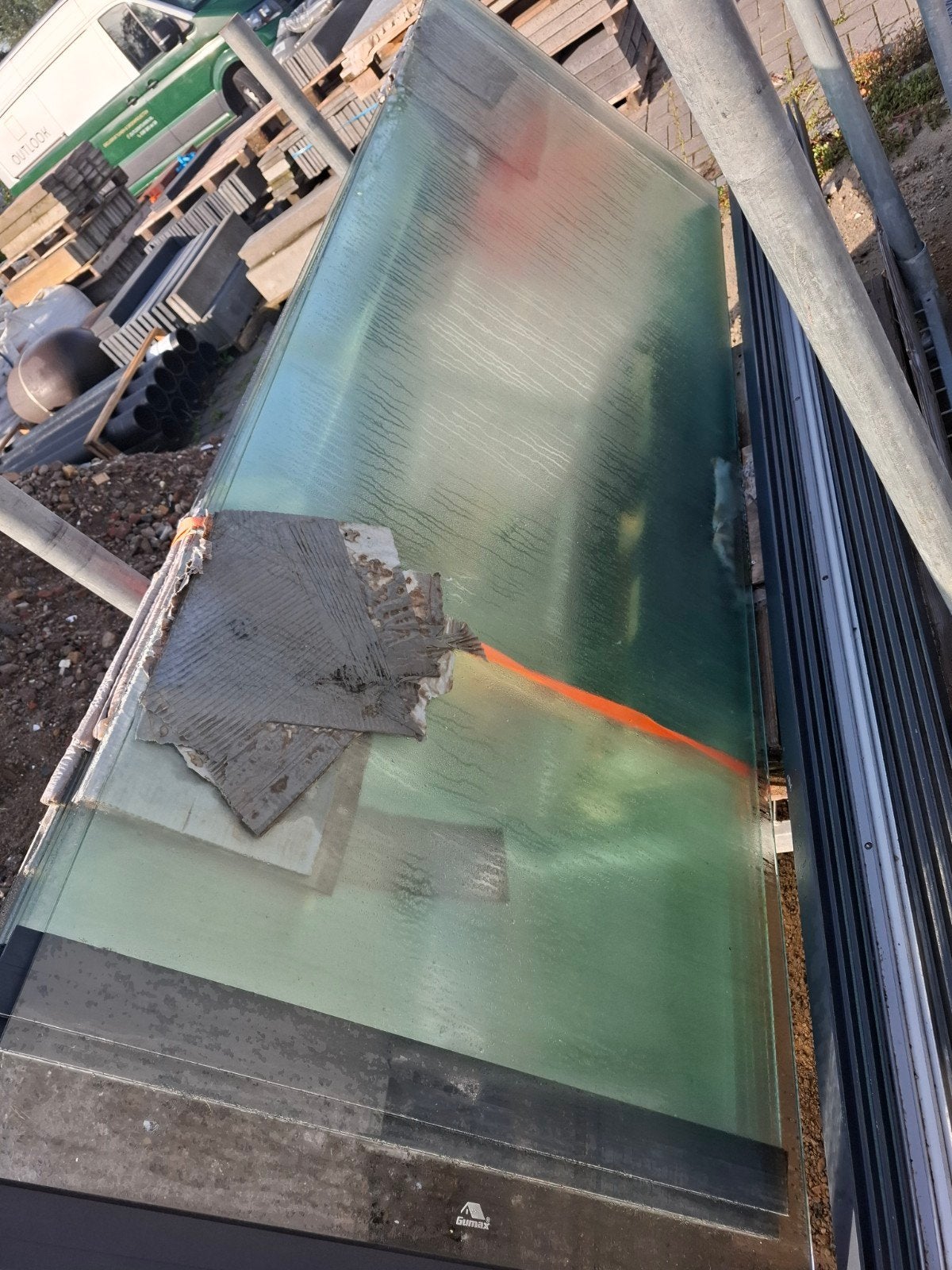 Glazen schuifwand GUMAX, Ophalen, 160 cm of meer, Glasplaat, 160 cm of meer