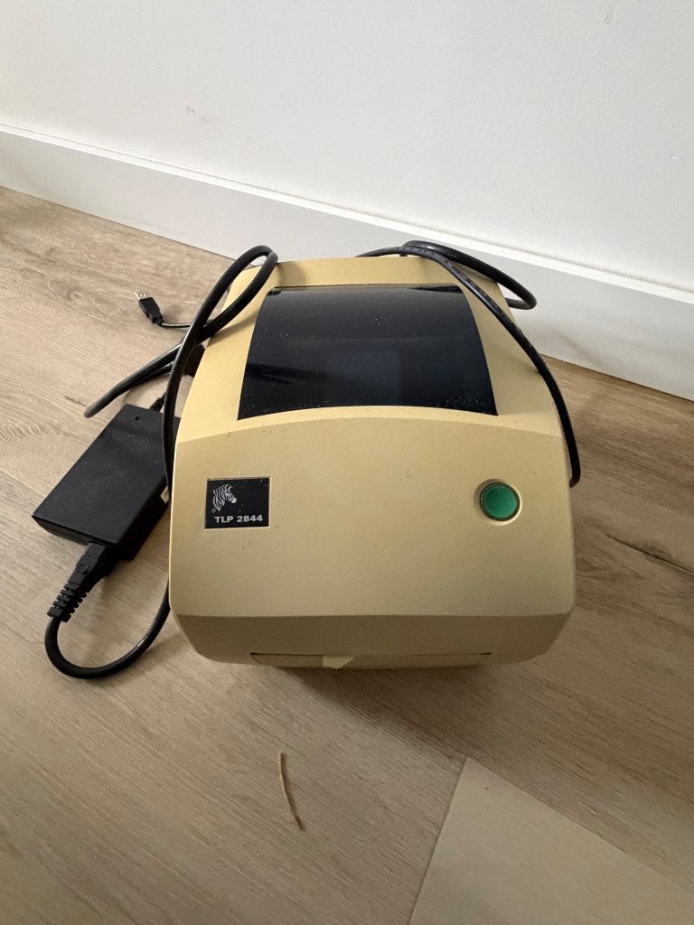 Etiket printer met etiketten, Ophalen, Gebruikt