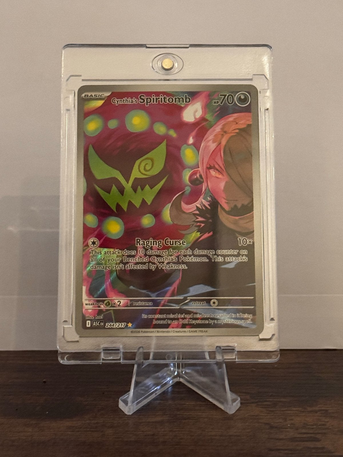 Cynthia's Spiritomb Pokémon kaart (284/217) - Zo goed als ni, Ophalen of Verzenden, Zo goed als nieuw, Losse kaart
