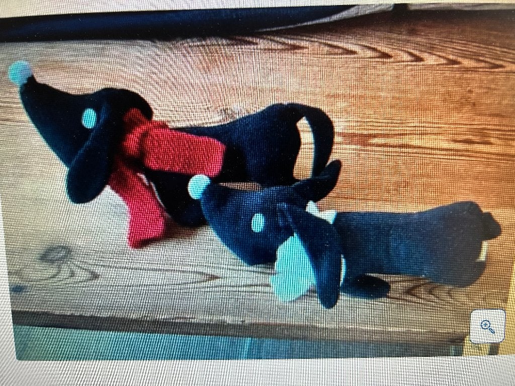 Takkie # 2 stuks met sjaaltjes, Overige karakters, Zwart, Zo goed als nieuw, Middelgroot (20 tot 80 cm)