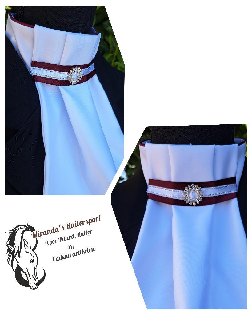 Nieuw Made by Lique plastron Harmonica Bordeaux Rood, Dressuur, ., Nieuw, Ophalen of Verzenden
