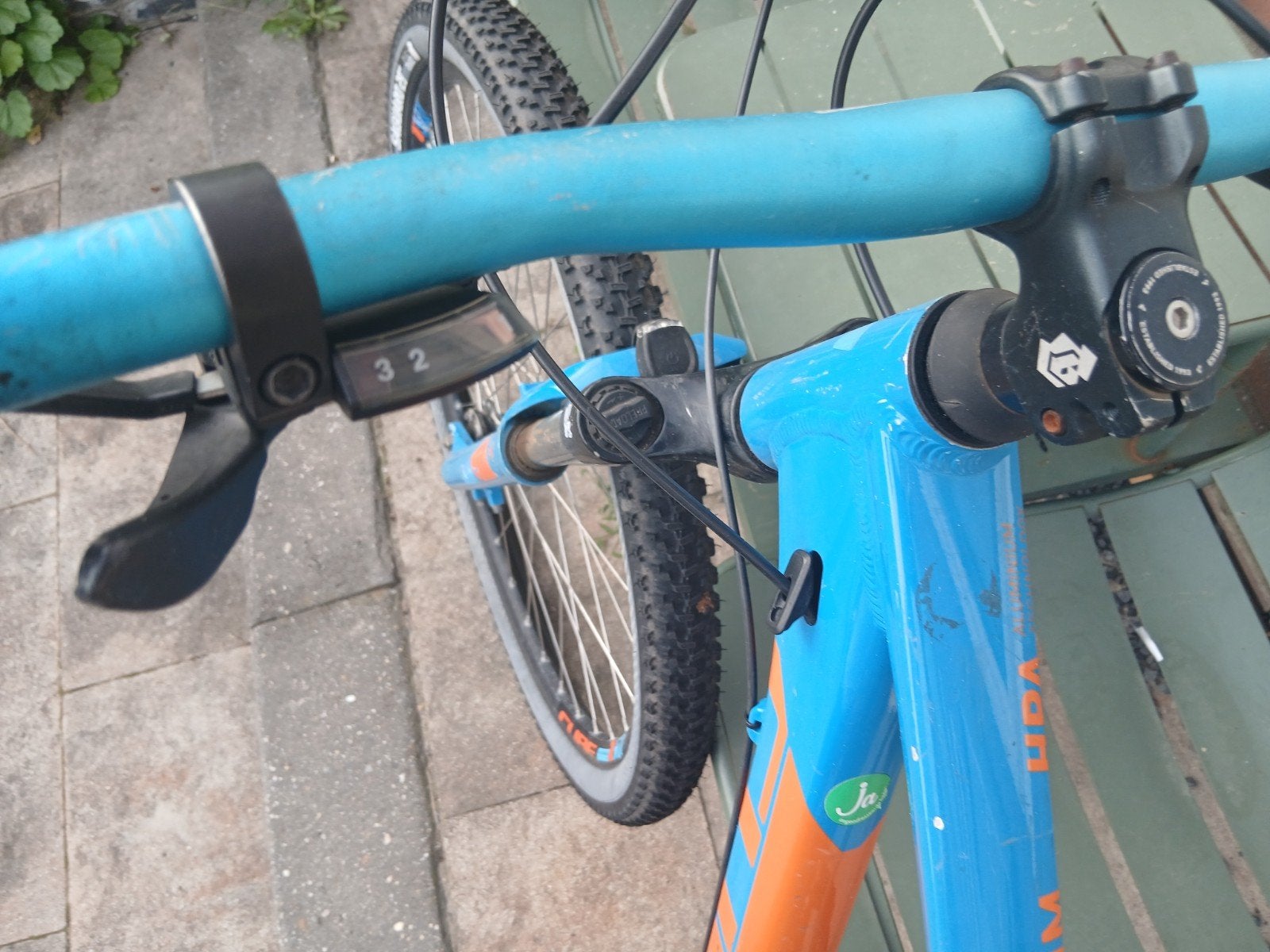 Mountainbike - Blauw/Oranje - Zo goed als nieuw, Hardtail, Heren, Zo goed als nieuw, Schijfrem