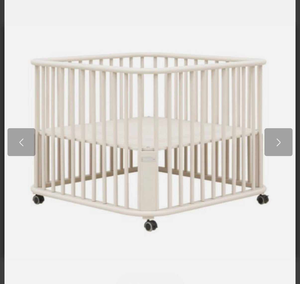 Bopita Caro Box Dune met matras en hoeslaken, Ophalen, Zo goed als nieuw, Vierkant, Wieltjes