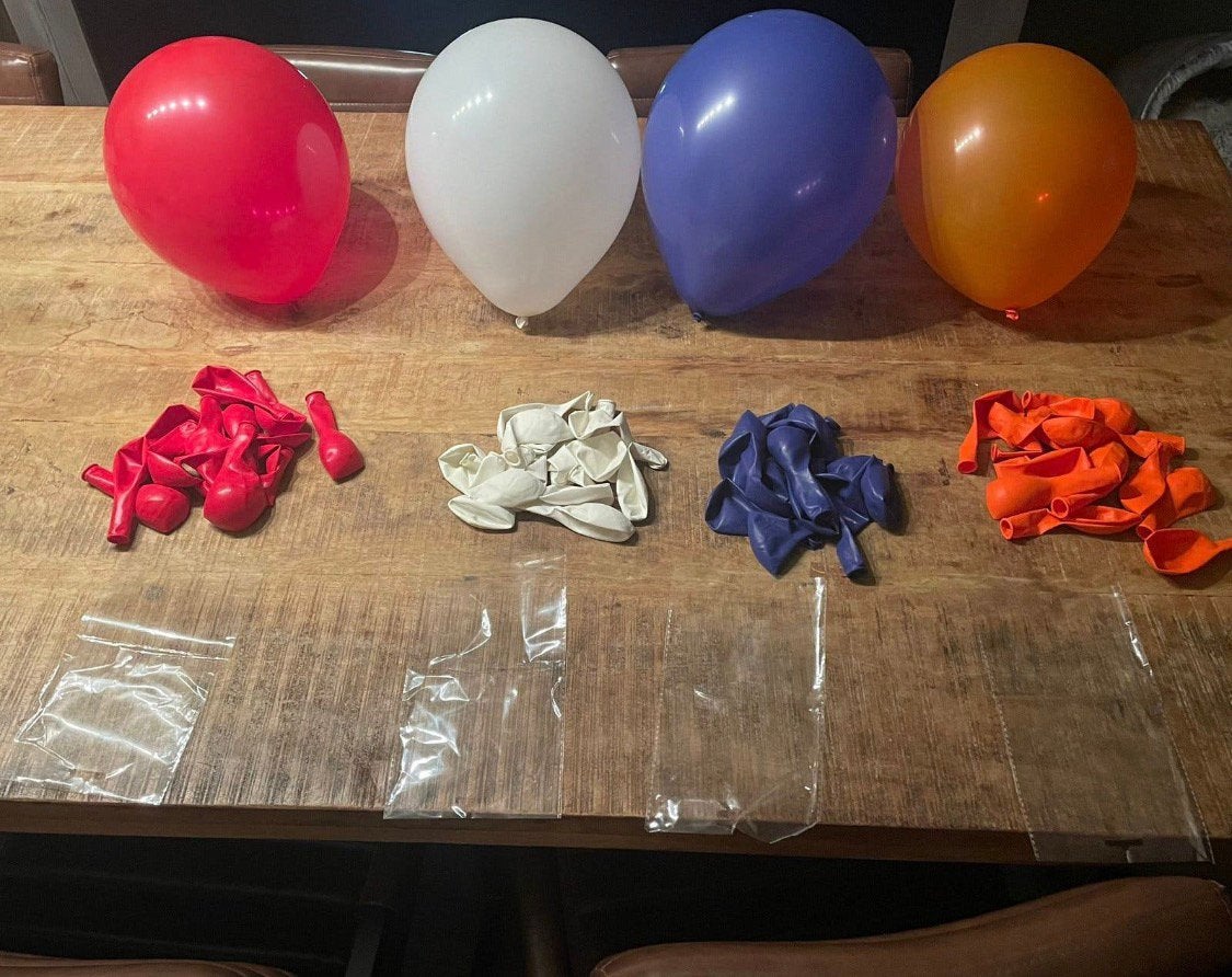 Grote hoeveelheden balonnen rood, wit, blauw of oranje, Ophalen of Verzenden, Nieuw, Versiering, Oranje of Koningsdag