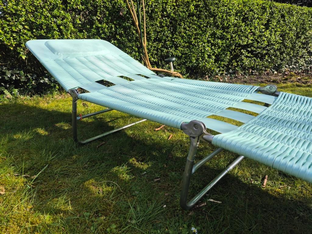 Kurz vintage ligbedden mintgroen kleur, Tuin en Terras, Ophalen, Gebruikt