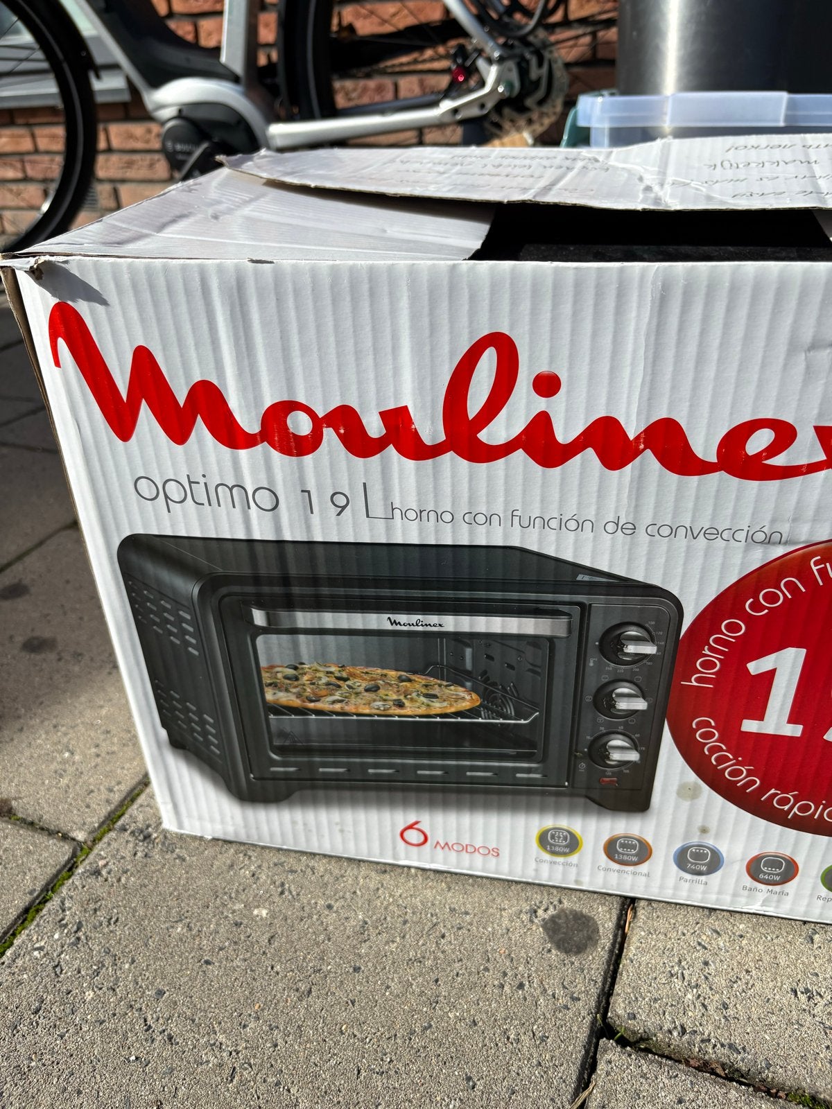 Moulinex Optimo 19L Mini-oven met Convectie, Gebruikt, Hete lucht, Ophalen of Verzenden, Vrijstaand