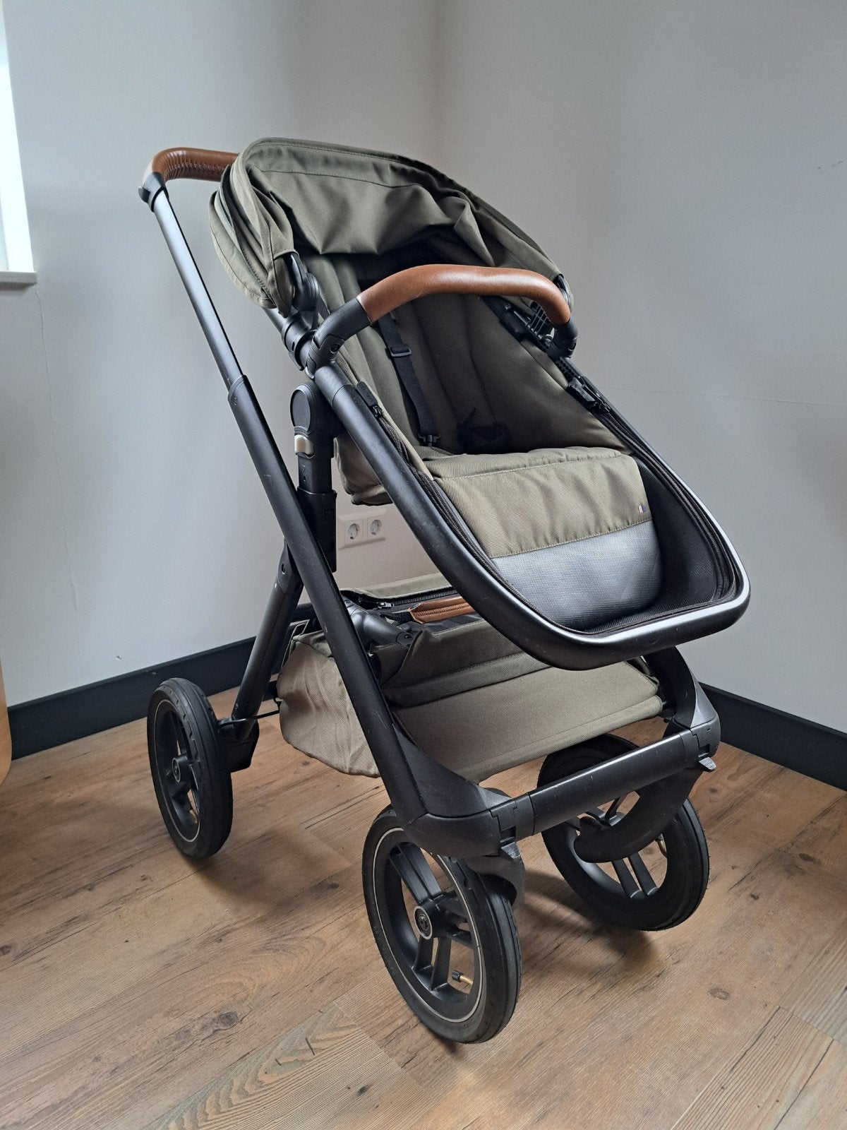 Dubatti One kinderwagen - Olijfgroen, Ophalen, Gebruikt, Overige merken, Verstelbare duwstang