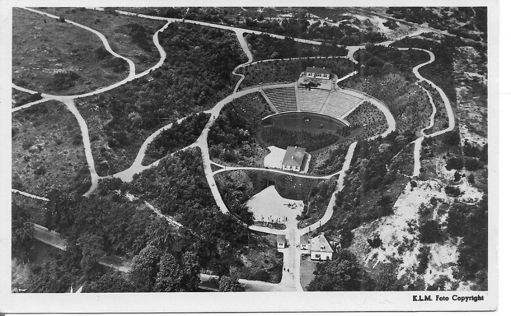 Zeldzame Luchtfoto Openluchttheater Bloemendaal (1940-1960), Ophalen of Verzenden, 1940 tot 1960, Ongelopen, Noord-Holland