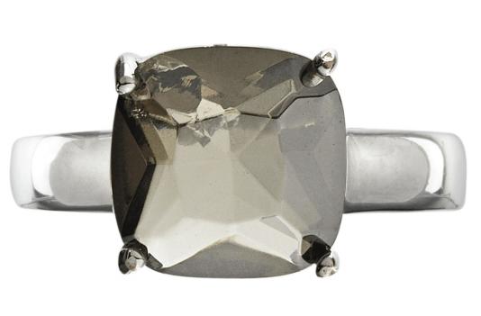 DYRBERG KERN ring Saddie met bruin glazen steen, Ophalen of Verzenden, Zo goed als nieuw, 17 tot 18, Dame