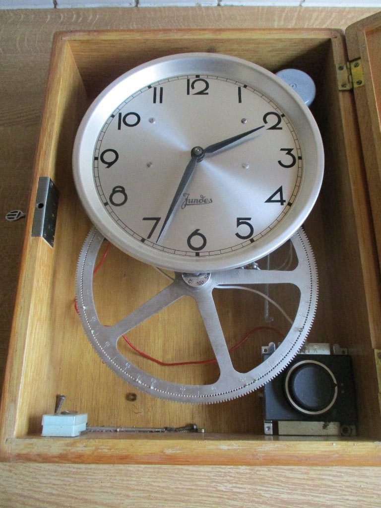 Jundes klok schakelklok moederklok, Ophalen, Gebruikt, Overige merken, Wandklok