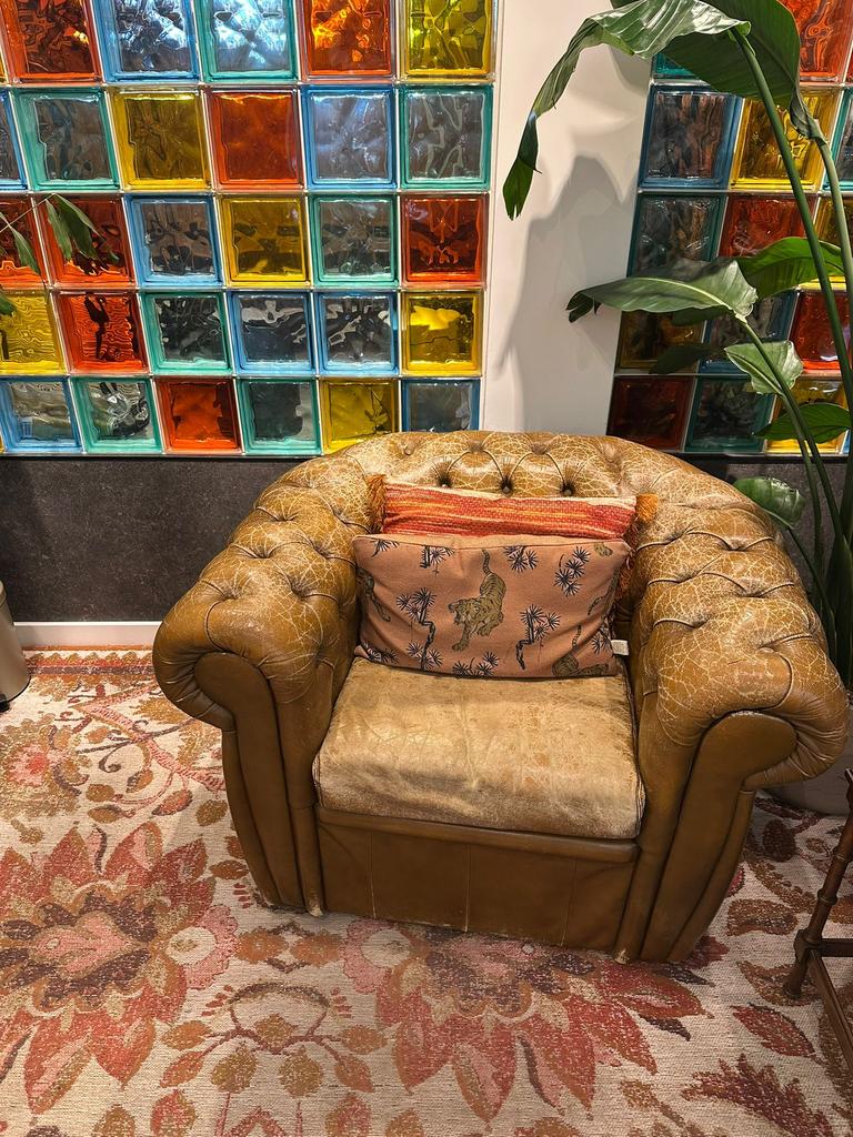 Twee clubfauteuils, Huis en Inrichting, Fauteuils, Ophalen, Gebruikt