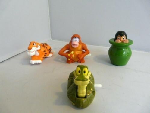 Disney 1990 # Junglebook 4x, Ophalen of Verzenden, Leeuwenkoning of Jungle Boek, Zo goed als nieuw, Beeldje of Figuurtje