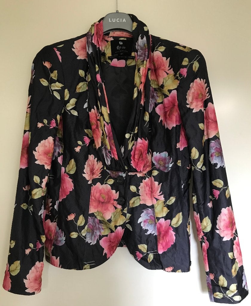 Prachtig jasje van Ro-Zu met bloemenprint, maat 40, Kleding | Dames, Maat 38/40 (M), Meerkleurig, Ro-Zu, Ophalen of Verzenden