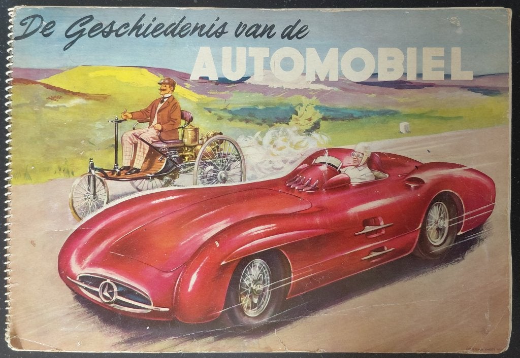Verzamel plaatjesalbum "De Geschiedenis van de Automobiel", Boeken, Ophalen of Verzenden, Gelezen, Plaatjesalbum