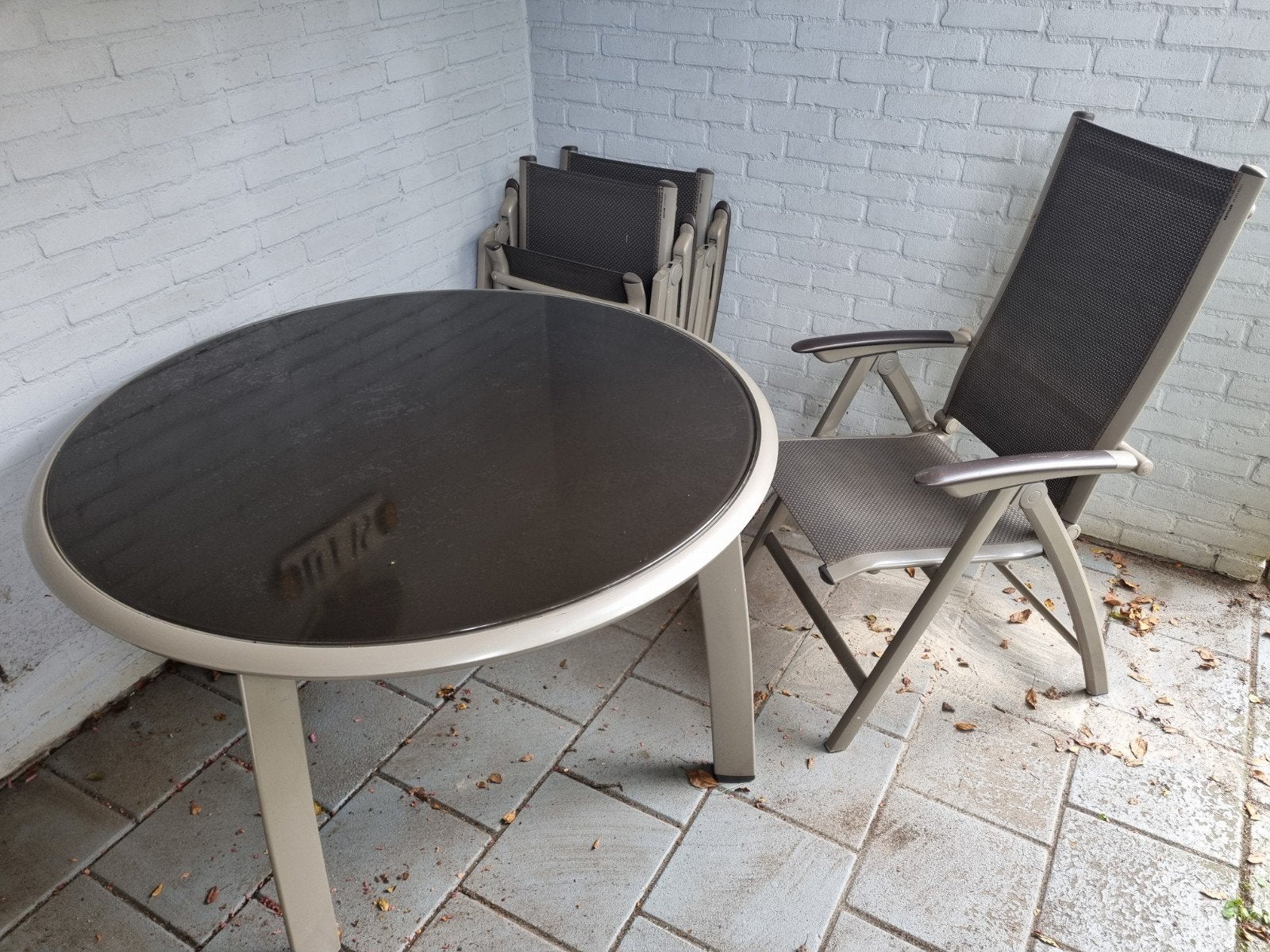 Kettler Avalounge Tuinstoelen en Tafel, Tuin en Terras, Ophalen, 4 zitplaatsen, Gebruikt, Aluminium