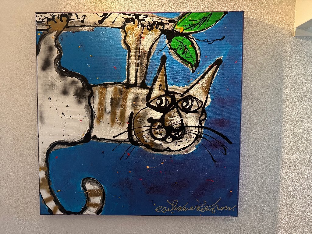 Te koop: schitterend schilderij van Erik Zwezerijnen, Antiek en Kunst, Ophalen of Verzenden, Handgeschilderd, Dieren