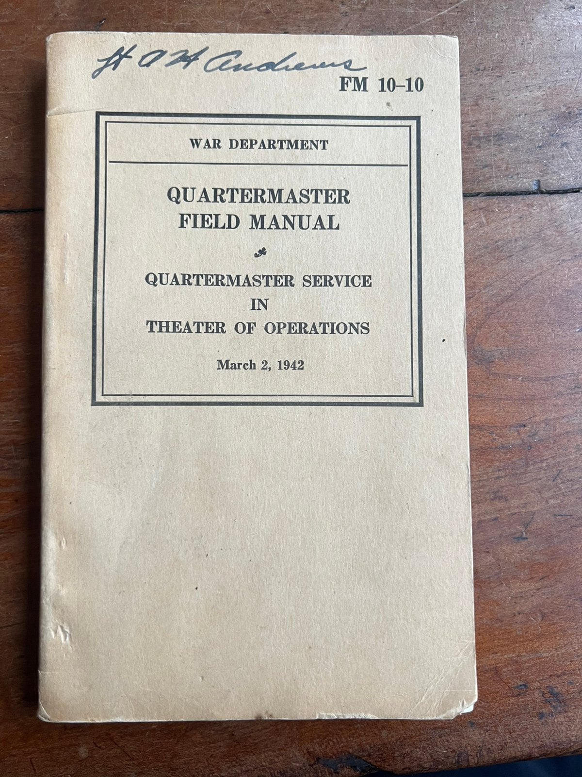 WO2 Amerikaans voorschrift Quartermaster ETO 1942 aanvoer, Amerika, Verzenden, Boek of Tijdschrift