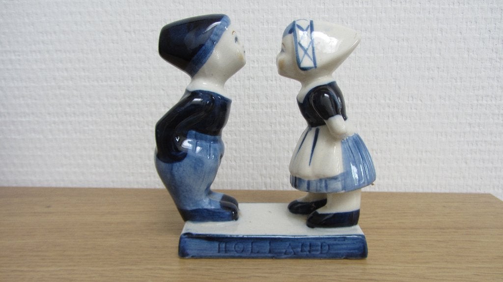 Delfts Blauw (Delftsblauw) boer en boerin, Ophalen of Verzenden