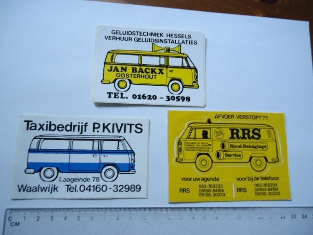 sticker oud VW BUS Volkswagen transporter autobus camper, Verzenden, Zo goed als nieuw, Auto of Motor