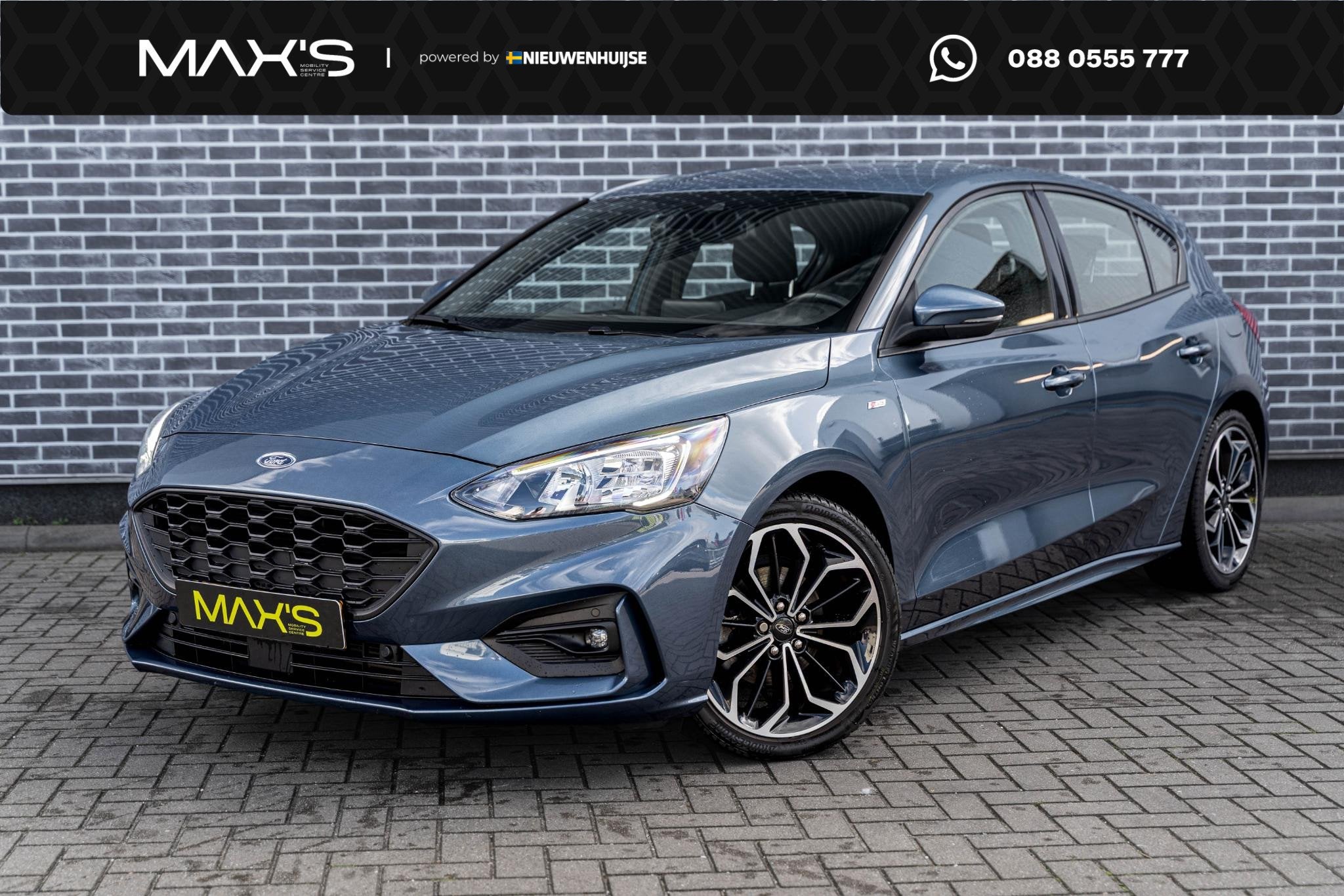 Ford Focus 1.0 EcoBoost 125 Hybrid ST Line Business | Trekha, Auto's, Dealer onderhouden, Gebruikt, Blauw, Origineel Nederlands