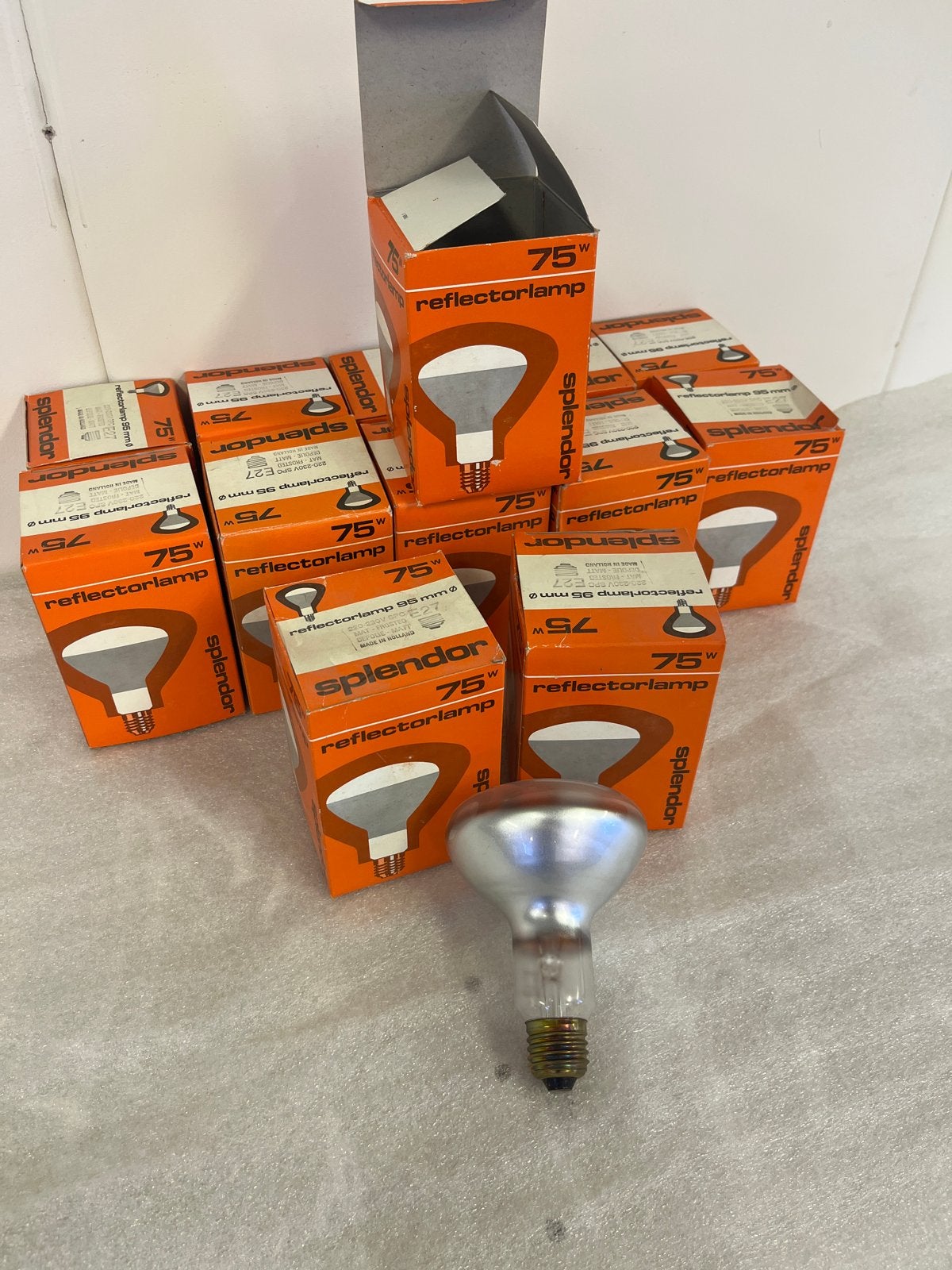 13x Splendor Reflectorlamp 75W E27 - Nieuw in doos, Huis en Inrichting, Ophalen of Verzenden, Nieuw, E27 (groot), Overige merken
