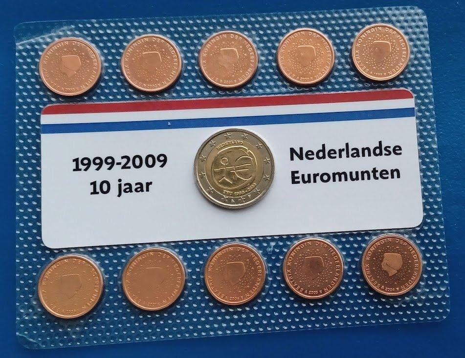 10 jaar Nederlandse Euromunten 1999-2009 FDC, Verzenden, Koningin Beatrix, Euro's, Setje