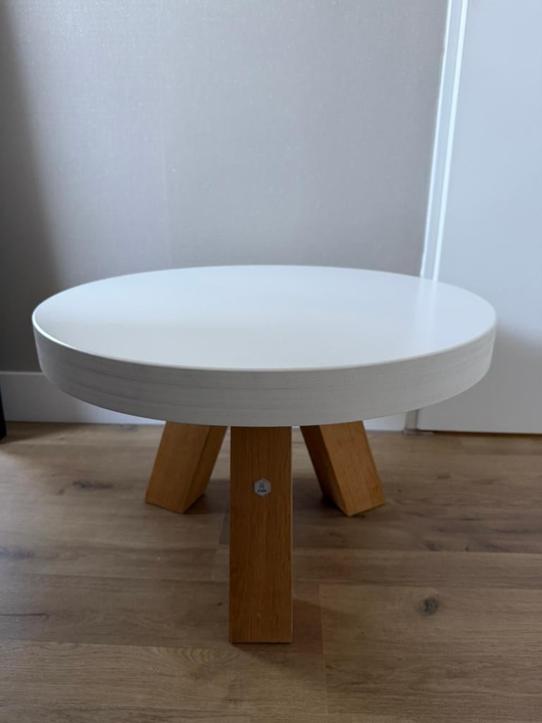 Bijzettafel eikenhout JSD Woods, Ophalen, Minder dan 45 cm, Gebruikt, Rond