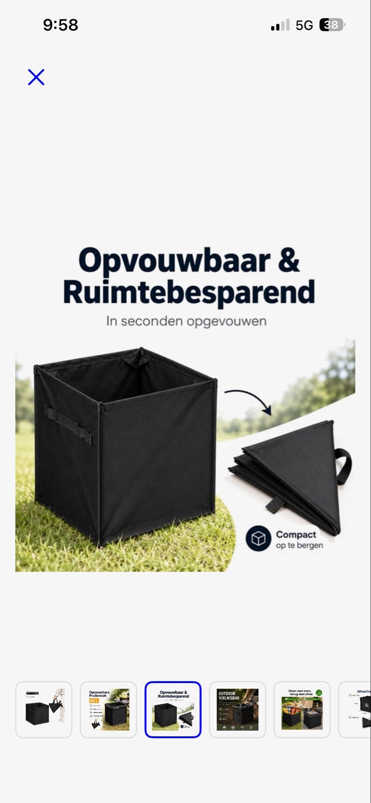 Opvouwbare & Ruimtebesparende Opbergbox - Multifunctioneel, Ophalen, Nieuw