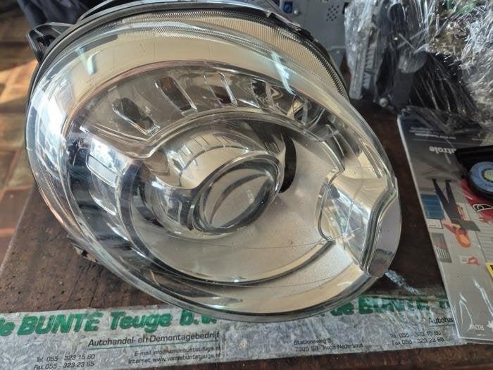 Koplamp rechts van een Fiat 500, Auto-onderdelen, Gebruikt, -, -, Fiat