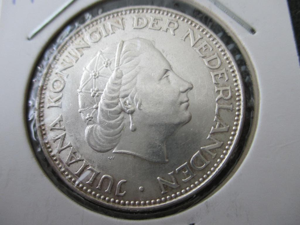 Rijksdaalder 1960, Postzegels en Munten, Munten | Nederland, Koningin Juliana, Zilver, Ophalen of Verzenden, Losse munt