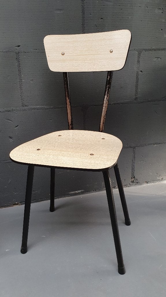 Set van 2 vintage jaren 60 retro keukenstoel, stoel. S26, Tweedehands verkoop, Tweedehands verkoop, Gebruikt, Ophalen of Verzenden